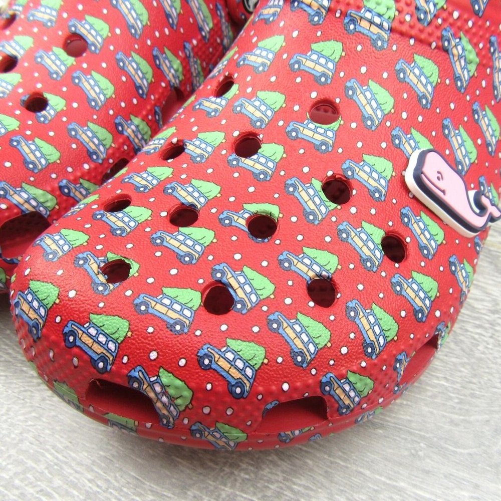 Crocs Vineyard Vines Christmas Holiday Red Classic Clog Size M5/W7 NEW - Picture 3 of 12